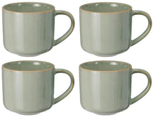 Cookinglife Koffiemokken Serene Green 330 ml - Aardewerk - 4 stuks