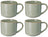 Cookinglife Koffiemokken Serene Green 330 ml - Aardewerk - 4 stuks