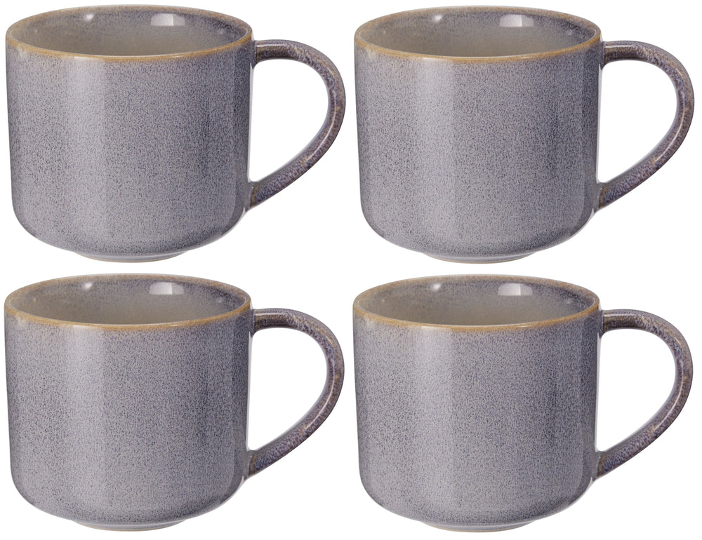 Cookinglife Koffiemokken Serene Blue 330 ml - Aardewerk - 4 stuks