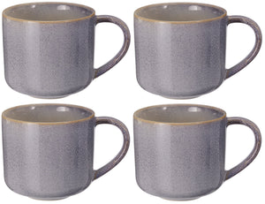 Cookinglife Koffiemokken Serene Blue 330 ml - Aardewerk - 4 stuks