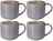 Cookinglife Koffiemokken Serene Blue 330 ml - Aardewerk - 4 stuks