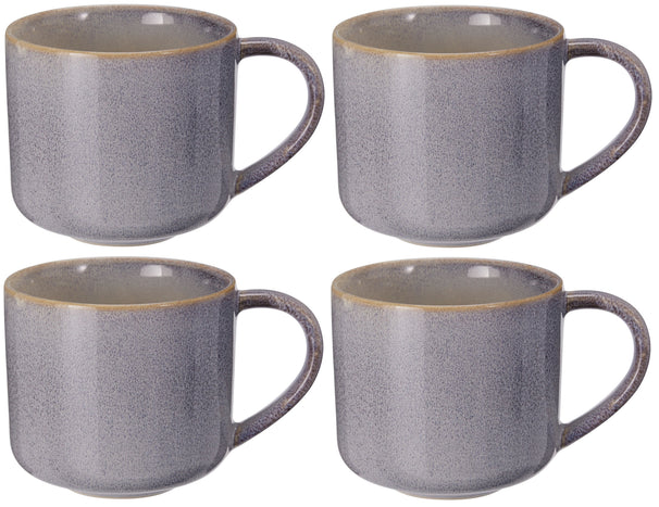 Cookinglife Koffiemokken Serene Blue 330 ml - Aardewerk - 4 stuks