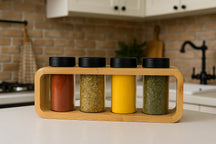 Cookinglife Kruidenrek Bamboe 4-Delig