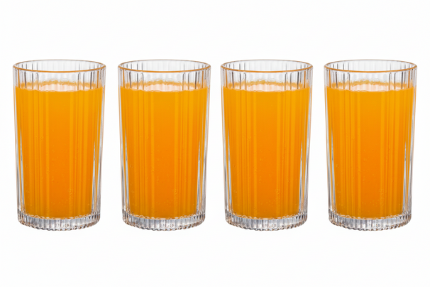 Cookinglife Longdrinkglazen Lines - Glas - 400 ml - 4 Stuks