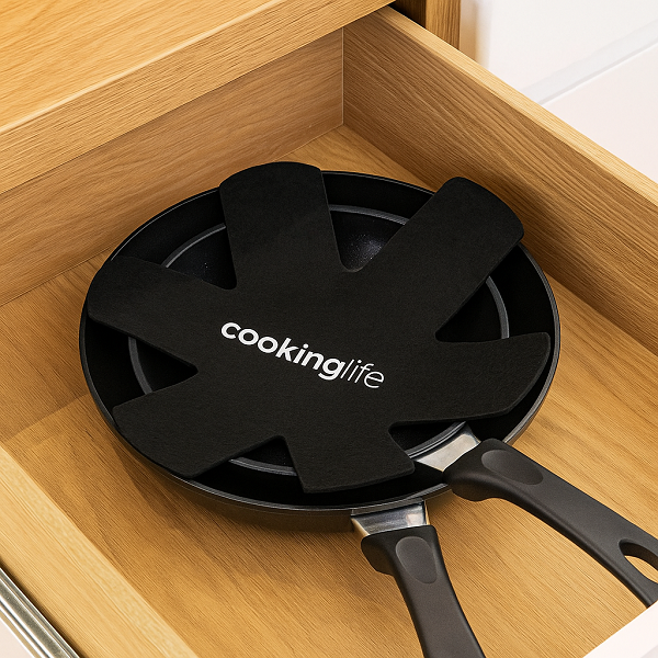 Cookinglife Pannenbeschermers Antraciet ø 38 cm - 2 stuks