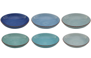 Cookinglife Pastaborden Delice Blauw ø 23 cm - 6 stuks