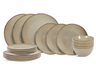 Cookinglife Serviesset Sabi Beige 18-delig / 6 personen - 6 dinerborden, 6 ontbijtborden en 6 kommen