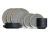 Cookinglife Serviesset Nola Warm Grey 18-delig / 6 personen - 6 dinerborden, 6 ontbijtborden en 6 kommen