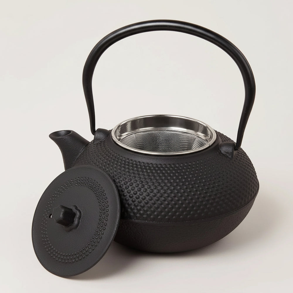 Cookinglife Theepot Arare met RVS Filter - Gietijzer Zwart - 1.5 liter