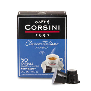 Caffè Corsini Koffiecups Classico Italiano Arabica - voor Nespresso - 50 capsules