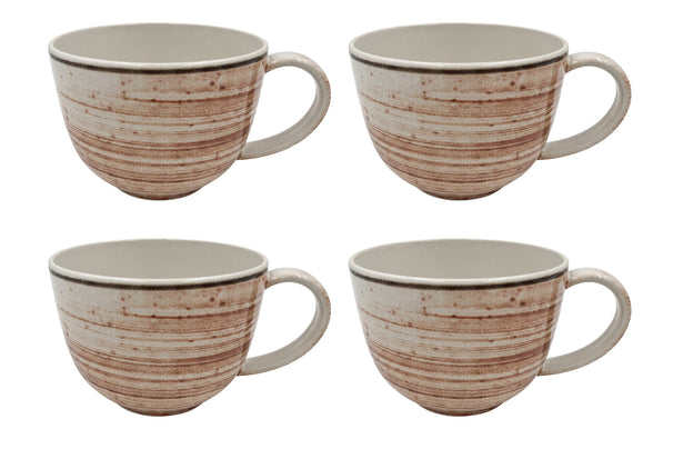 Cosy & Trendy Mokken Sintra Terracotta 350 ml - 4 stuks