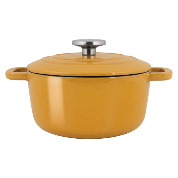 Cosy & Trendy Braadpan met deksel Fontestic Gietijzer Amber Gold ø 20 cm / 2.7 Liter - geëmailleerde anti-aanbaklaag