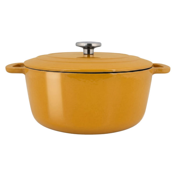 Cosy & Trendy Braadpan met deksel Fontestic Gietijzer Amber Gold ø 24 cm / 4.6 Liter - geëmailleerde anti-aanbaklaag