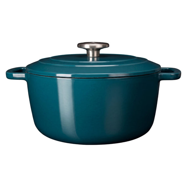 Cosy & Trendy Braadpan met deksel Fontestic Gietijzer Green Heron ø 24 cm / 4.6 Liter - geëmailleerde anti-aanbaklaag