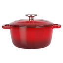 Cosy & Trendy Braadpan met deksel Fontestic Gietijzer Traditional Red ø 20 cm / 2.7 Liter - geëmailleerde anti-aanbaklaag
