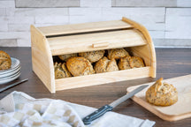 Cosy & Trendy Broodtrommel Hout Roldeksel - 40 x 27 x 18 cm
