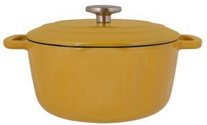 Cosy & Trendy Braadpan met deksel Fontestic Gietijzer Amber Gold Ø 24 cm / 4.6 Liter - geëmailleerde anti-aanbaklaag