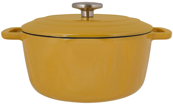 Cosy & Trendy Braadpan met deksel Fontestic Gietijzer Amber Gold Ø 28 cm / 6.8 Liter - geëmailleerde anti-aanbaklaag