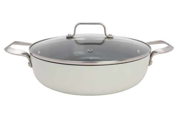Cosy & Trendy Hapjespan met deksel Cerapro Clay ø 28 cm - keramische anti-aanbaklaag
