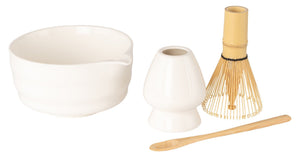Cosy & Trendy Matcha Set - Porselein & Bamboe - 4-delig