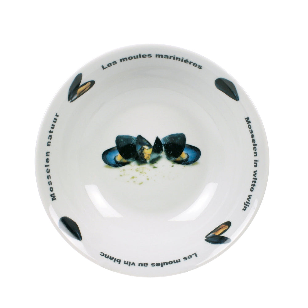 Mosselset - Mosselpan ø 24 cm (Inductie) met Mosselborden & Anovi Mosselbestek - 2 Personen