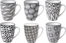 Cosy & Trendy Koffiekopjes Nikko Black 190 ml - 6 stuks