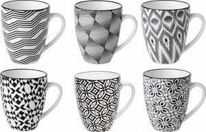 Cosy & Trendy Koffiekopjes Nikko Black 190 ml - 6 stuks