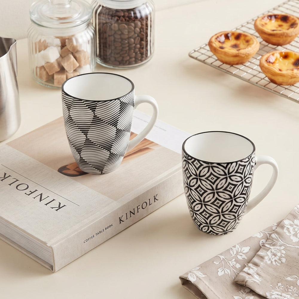 Cosy & Trendy Koffiekopjes Nikko Black 190 ml - 6 stuks