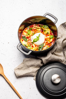 Cosy & Trendy Braadpan met deksel Fontestic Gietijzer Black Ø 24 cm / 4.6 Liter - geëmailleerde anti-aanbaklaag