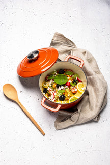 Cosy & Trendy Braadpan met deksel Fontestic Gietijzer Roest Ø 28 cm / 6.8 Liter - geëmailleerde anti-aanbaklaag