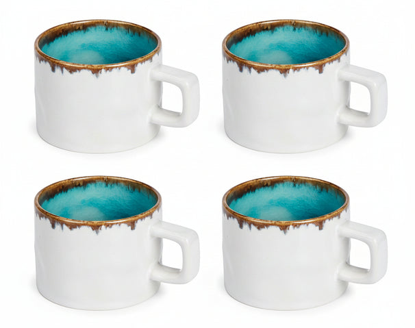 Cosy & Trendy Koffiekopjes Laguna Azzurro 230 ml - 4 Stuks