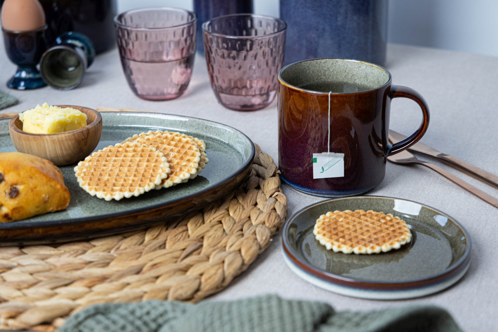 Cosy & Trendy Diepe Borden / Pastaborden - Quintana Green ø 20 cm / H 5.2 cm - 4 Stuks