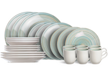Cosy & Trendy Serviesset Turbolino - Blauw 24-delig / 6 personen - 6 dinerborden, 6 diepe borden, 6 ontbijtborden en 6 mokken