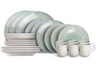 Cosy & Trendy Serviesset Turbolino - Blauw 24-delig / 6 personen - 6 dinerborden, 6 diepe borden, 6 ontbijtborden en 6 mokken