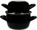 Cosy & Trendy Mosselpan - Emaille - Inductie geschikt - Zwart - ø 24 cm / 4 liter - geëmailleerde anti-aanbaklaag
