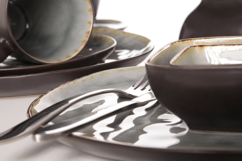 Cosy & Trendy Koffiekopjes Laguna Blue Grey 230 ml - 4 Stuks