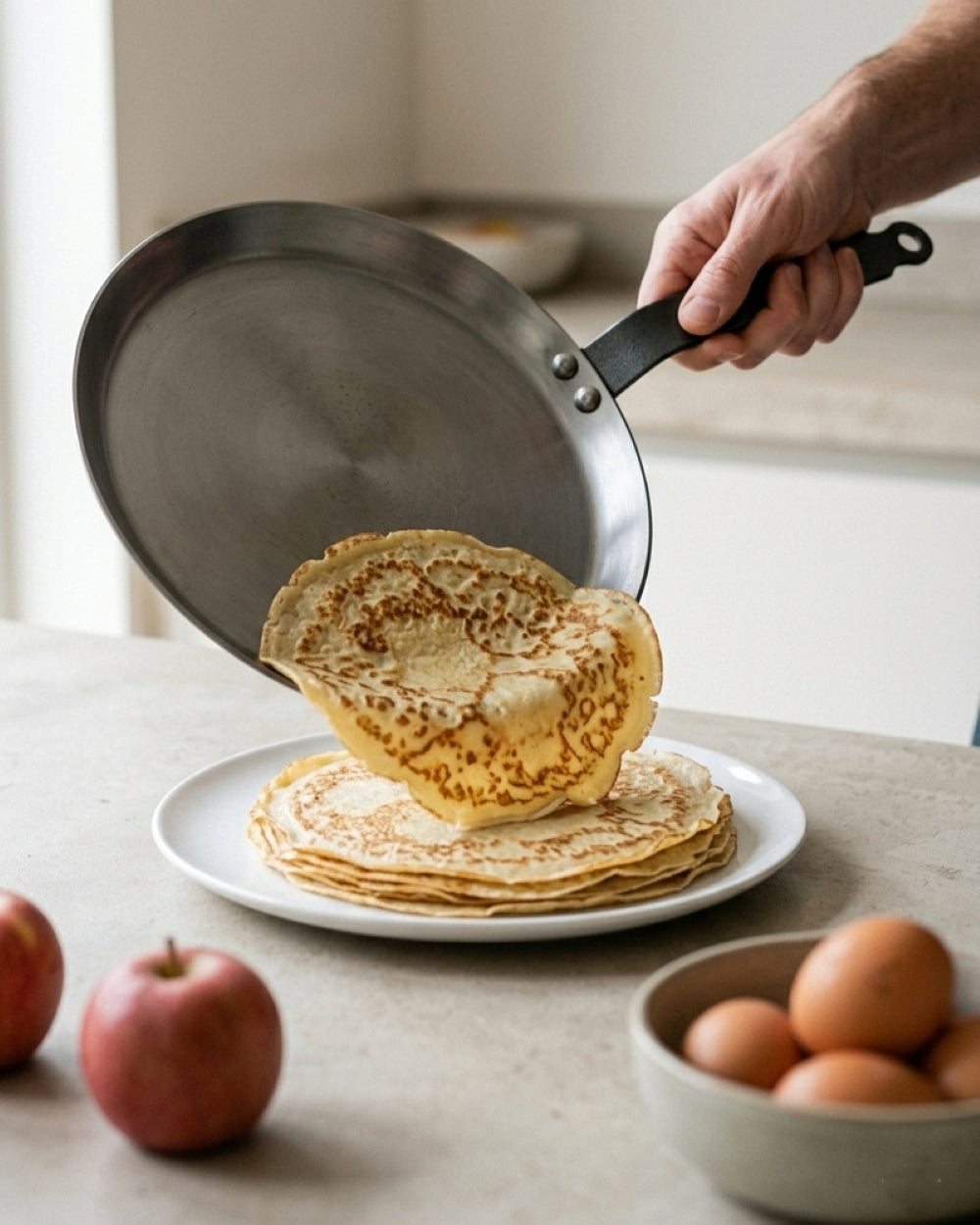 De Buyer Pannenkoekenpan / Crepepan Carbone Plus - Plaatstaal - ø 26 cm - zonder anti-aanbaklaag