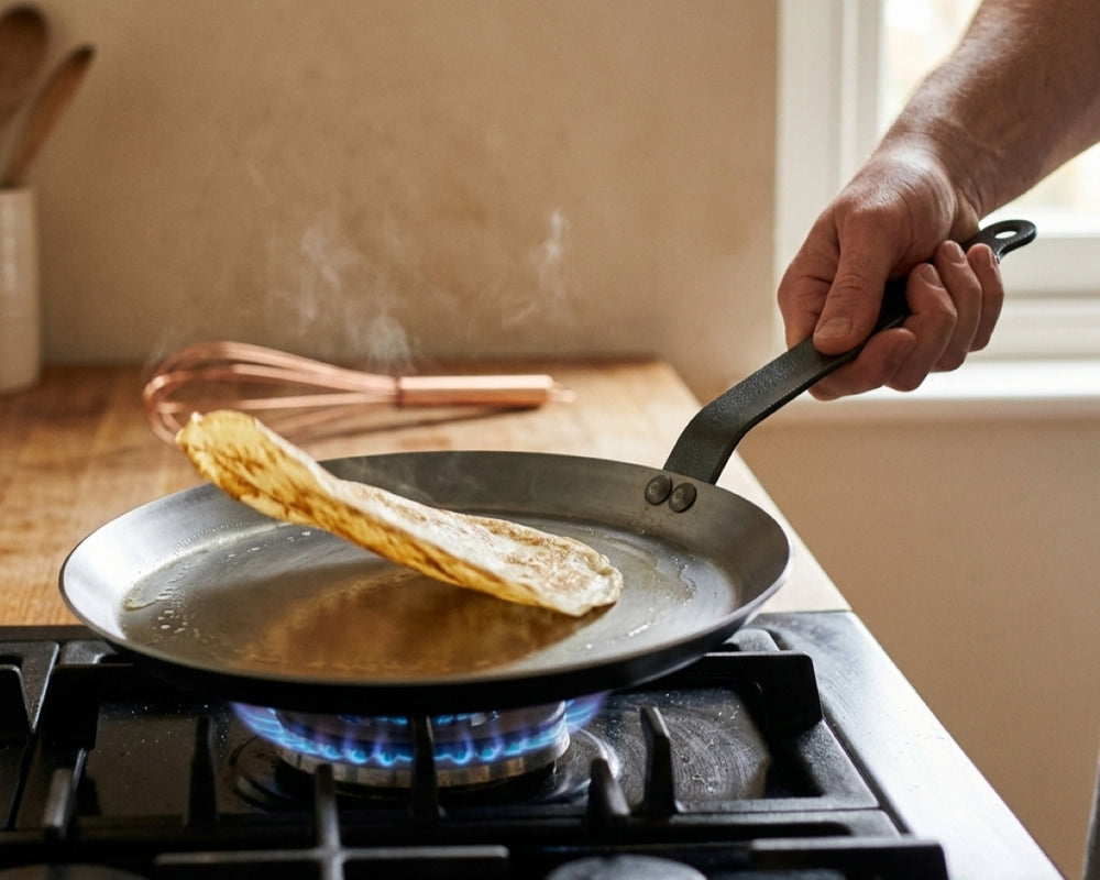 De Buyer Pannenkoekenpan / Crepepan Carbone Plus - Plaatstaal - ø 26 cm - zonder anti-aanbaklaag