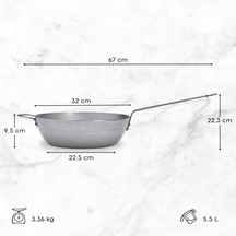 De Buyer Hapjespan / Sauteuse Mineral B Element - ø 32 cm / 5.5 liter - zonder anti-aanbaklaag