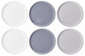 Cookinglife Dinerborden Siaki - Wit / Blauw / Grijs ø 26.5 cm - Porselein - 6 stuks