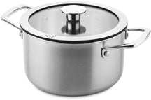 DUCQ Pannenset 6-Delig - Downdraft Geschikt - Kookpan ø 16, 18, 20, 24 cm & Steelpan ø 16 cm & Braadpan ø 26 cm + Deksels
