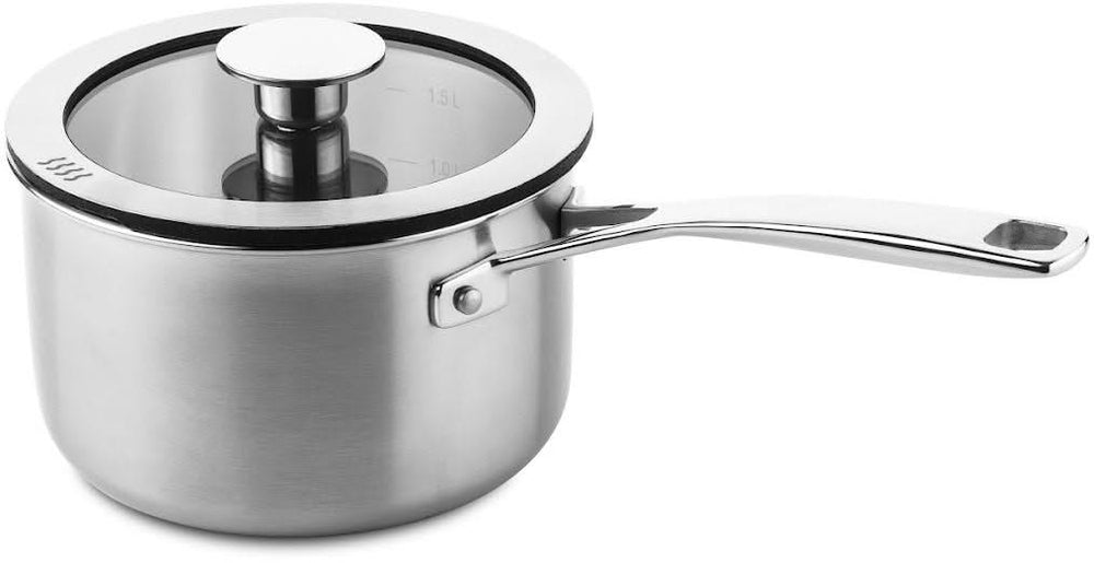 DUCQ Pannenset 6-Delig - Downdraft Geschikt - Kookpan ø 16, 18, 20, 24 cm & Steelpan ø 16 cm & Braadpan ø 26 cm + Deksels