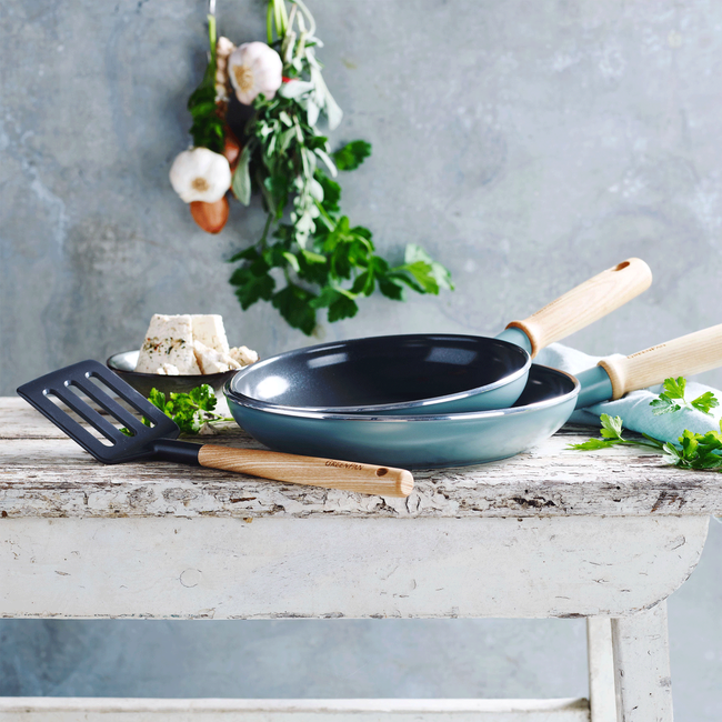 GreenPan Koekenpannenset met spatel - Mayflower - ø 20 & 24 cm - keramische anti-aanbaklaag