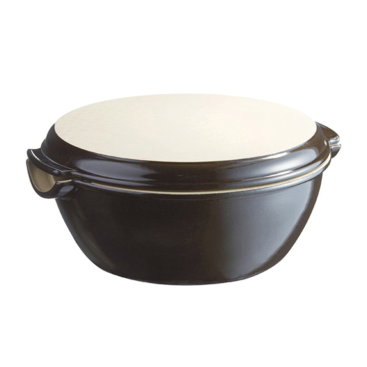 Emile Henry Broodbakvorm rond - Keramiek - Fusain - ø 29.5 cm / 5.2 Liter