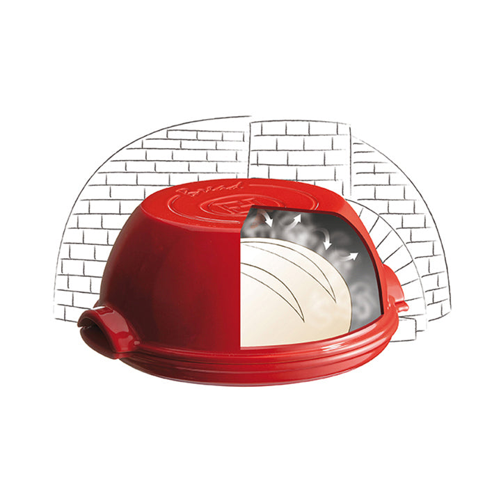 Emile Henry Broodbakvorm rond - Keramiek - Fusain - ø 29.5 cm / 5.2 Liter