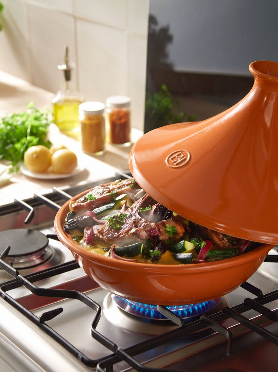 Emile Henry Tajine - Flame - Terracotta - ø 32 cm / 2.5 Liter