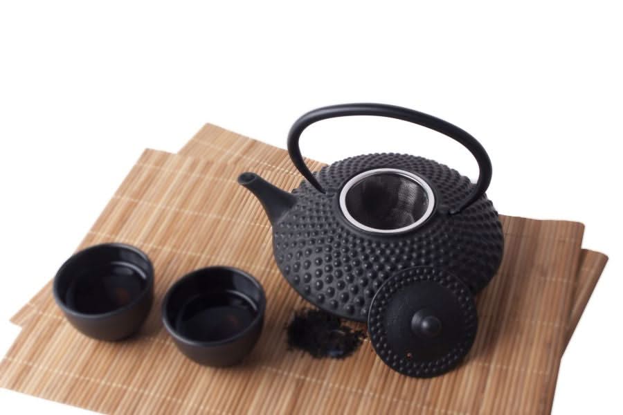 Cookinglife Theepot Arare met RVS Filter - Gietijzer Zwart - 1.2 liter