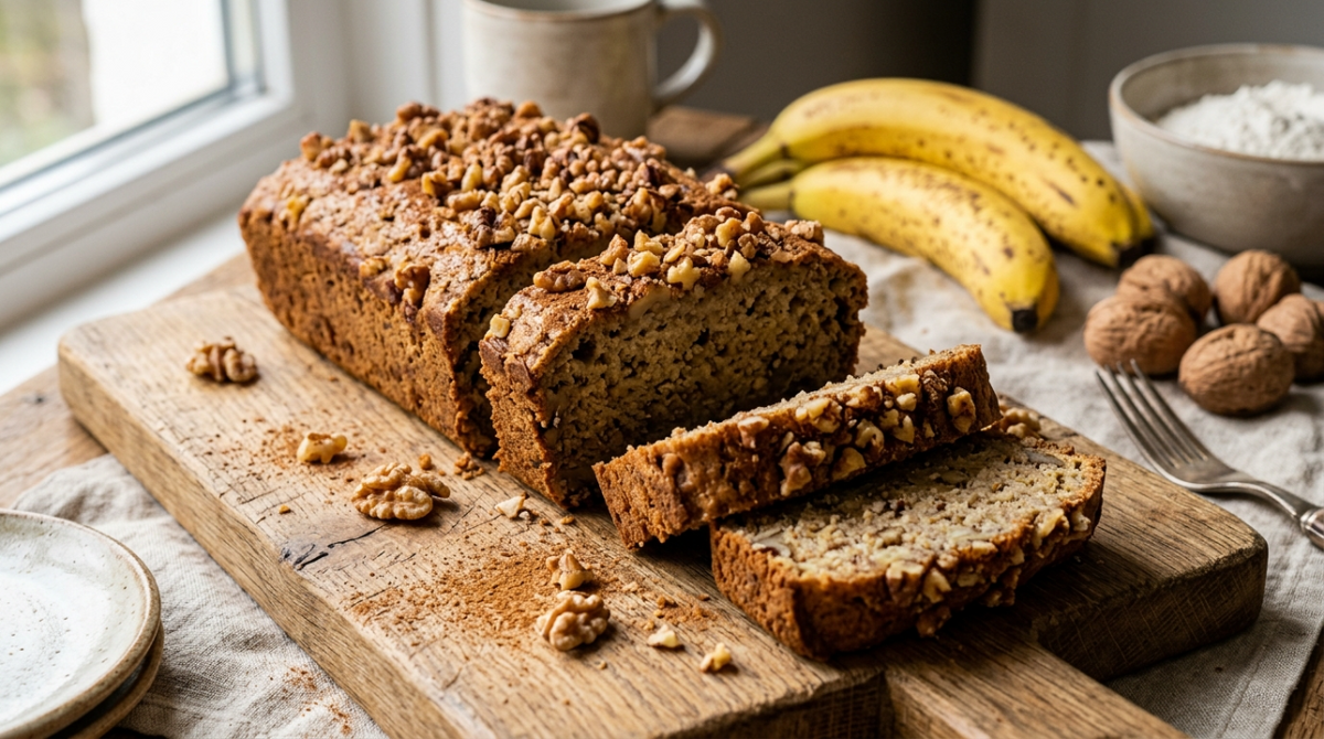 Sappig, nootachtig en van nature glutenvrij gebakken in de oven.