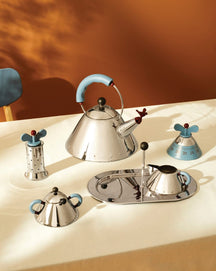 Alessi Waterkoker MG32 RVS / Blauw - 1.5 liter - 2000 W - Michael Graves - MG32 AZ
