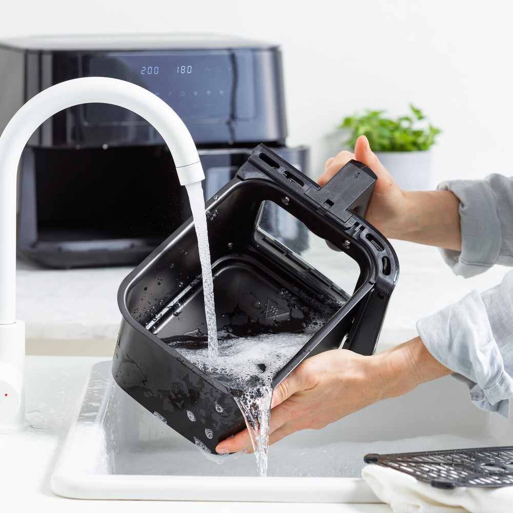GreenPan Dubbele Airfryer Bistro Dual Zone - Zwart - 8 Liter (2 x 4 Liter)